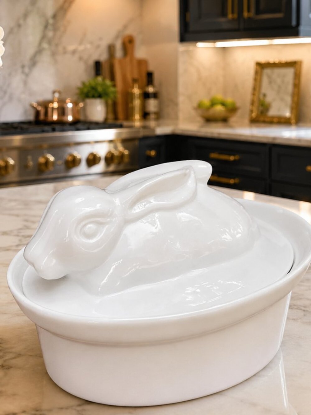 NWT Bunny Rabbit Lidded Casserole Dish